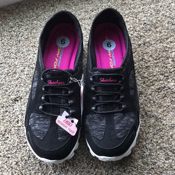 Skechers Shoes - New Black Sketcher memory foam comfort slip-ins